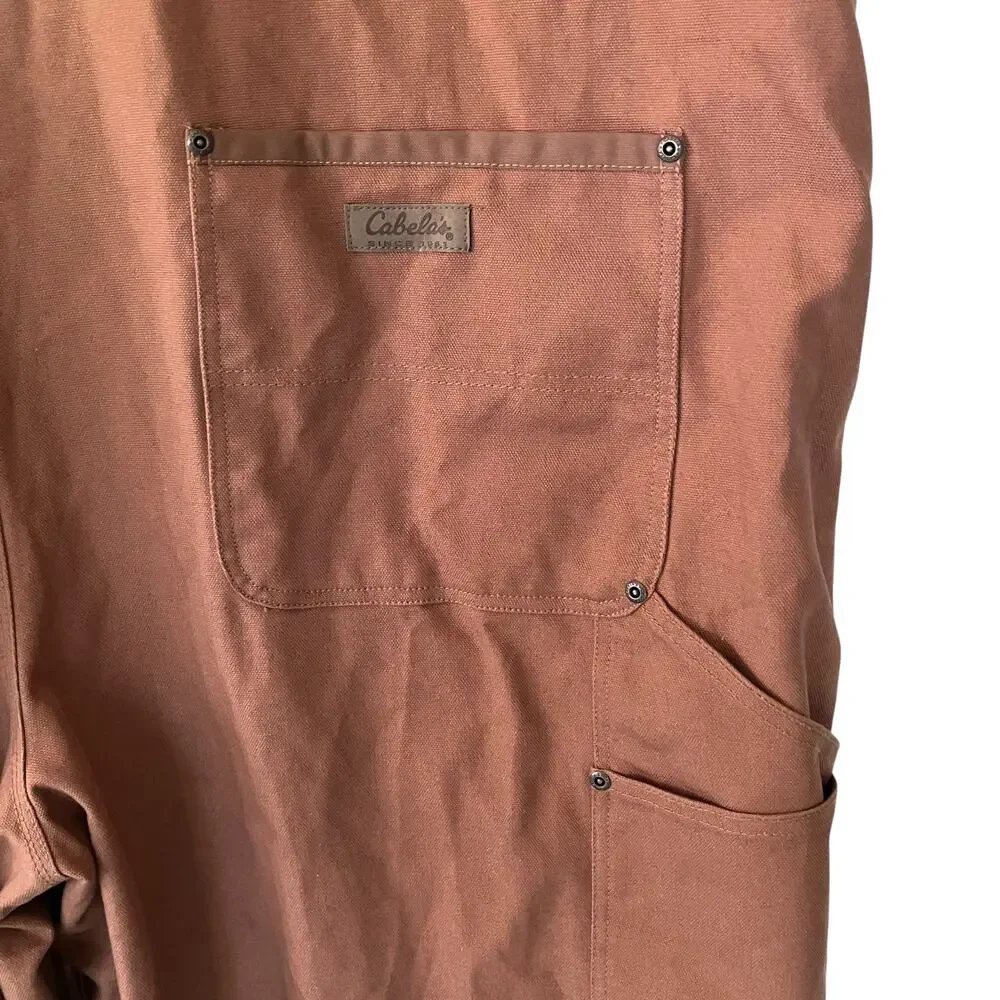 Cabela's Bib Overalls 5XL Reg Men's Unlined Duck Work Outdoor Gear 100% Cotton
